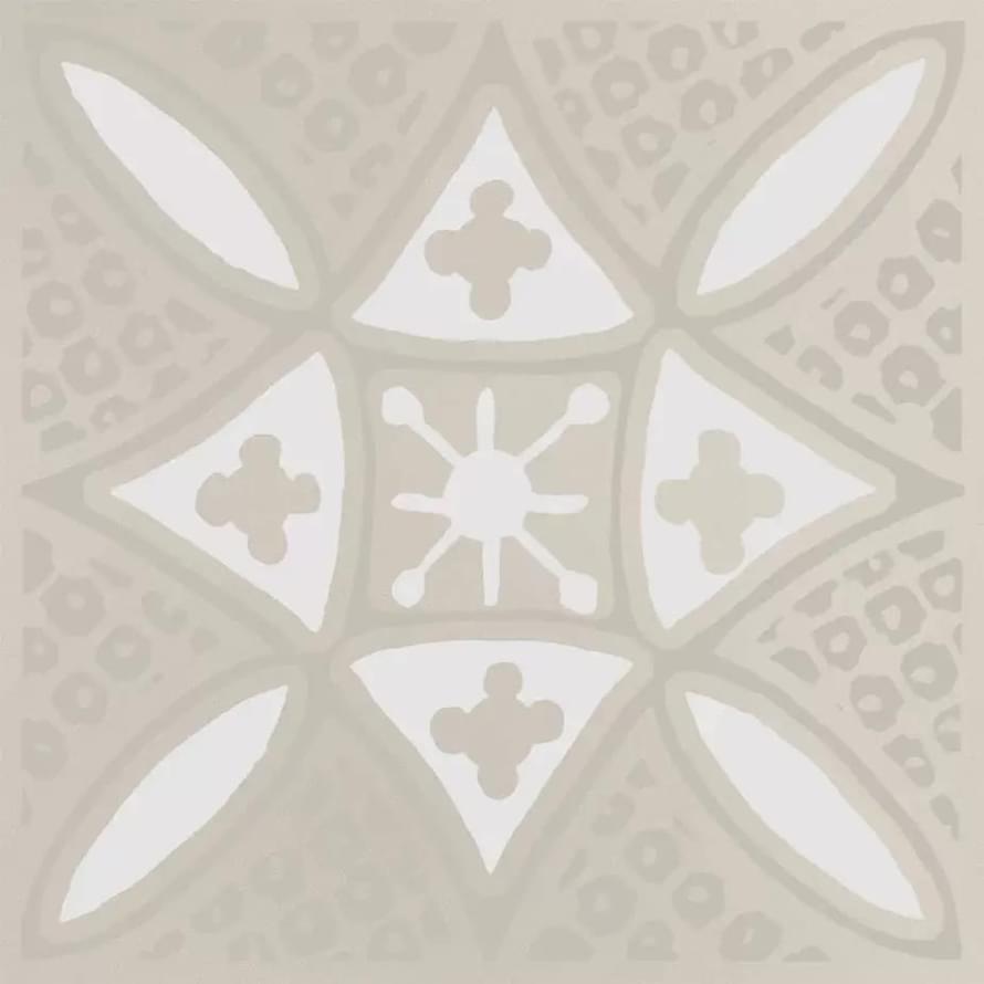 Плитка Керама Марацци Бахия Декор 2 Серый Светлый Глянцевый 9.8x9.8 см, поверхность глянец, рельефная