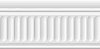 Плитка Керама Марацци Бланше Бордюр Белый Структурированный 9.9x20 см, поверхность глянец, рельефная