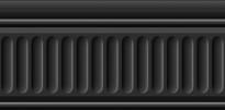Плитка Керама Марацци Бланше Бордюр Черный Структурированный 9.9x20 см, поверхность глянец, рельефная
