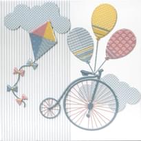 Плитка Керама Марацци Бон Вояж Декор Велосипед 20x20 см, поверхность микс, рельефная