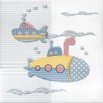 Плитка Керама Марацци Бон Вояж Декор Подводная лодка 20x20 см, поверхность микс, рельефная