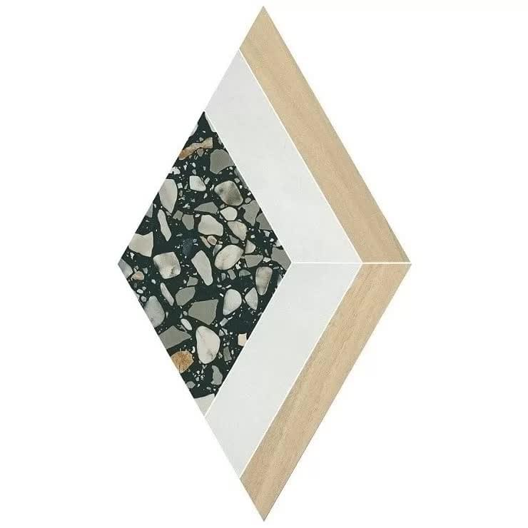 Плитка Керама Марацци Бричиола Декор 1 Наборный 17x30 см, поверхность полированная, рельефная