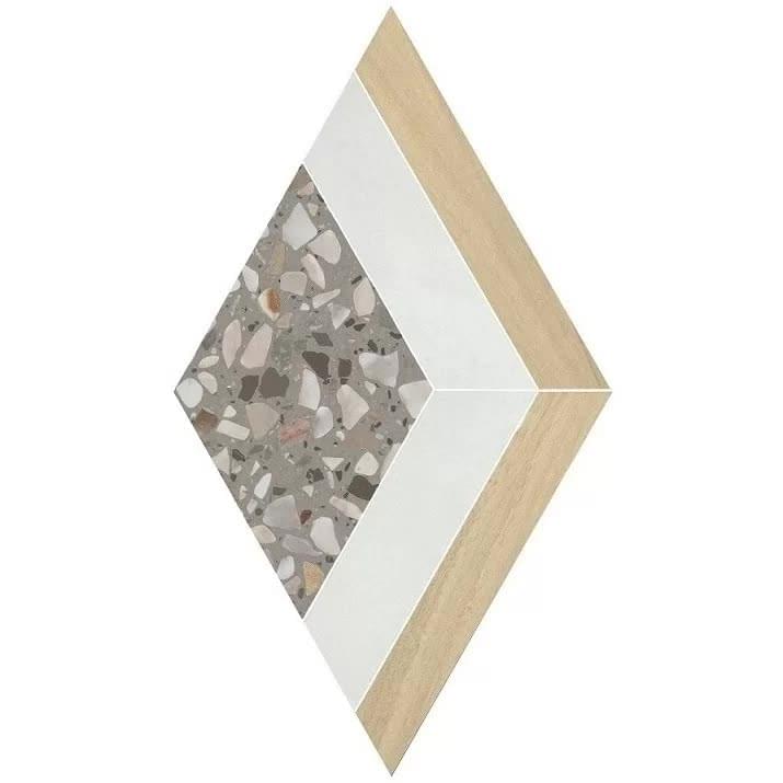 Плитка Керама Марацци Бричиола Декор 2 Наборный 17x30 см, поверхность полированная, рельефная