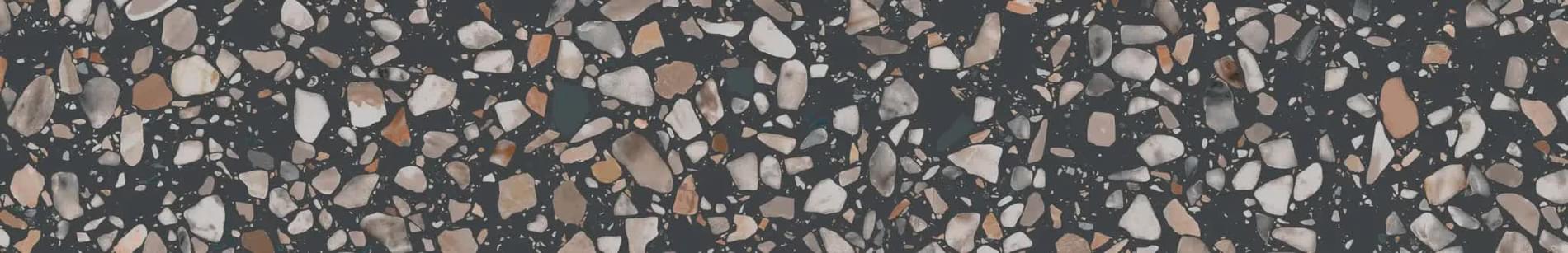 Плитка Керама Марацци Бричиола Подступенок Чёрный Матовый Обрезной 10.7x60 см, поверхность матовая