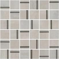 Плитка Керама Марацци Гварди Декор 1 Мозаичный Серый Светлый Матовый Обрезной 30x30 см, поверхность матовая