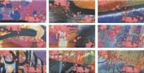 Плитка Керама Марацци Граффити Панно 2 20x89.1 см, поверхность матовая