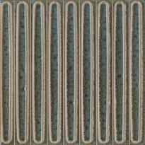 Плитка Керама Марацци Далия Декор Чипсет Бирюзовый Тёмный Глянцевый 20x20 см, поверхность глянец, рельефная