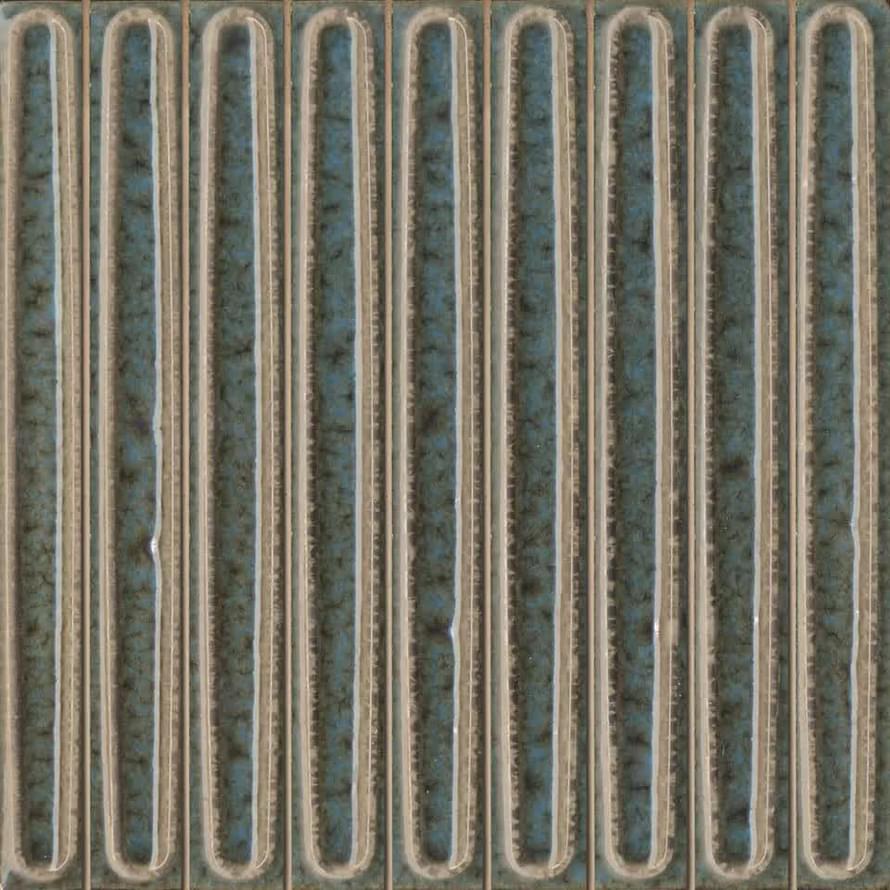 Плитка Керама Марацци Далия Декор Чипсет Бирюзовый Тёмный Глянцевый 20x20 см, поверхность глянец, рельефная