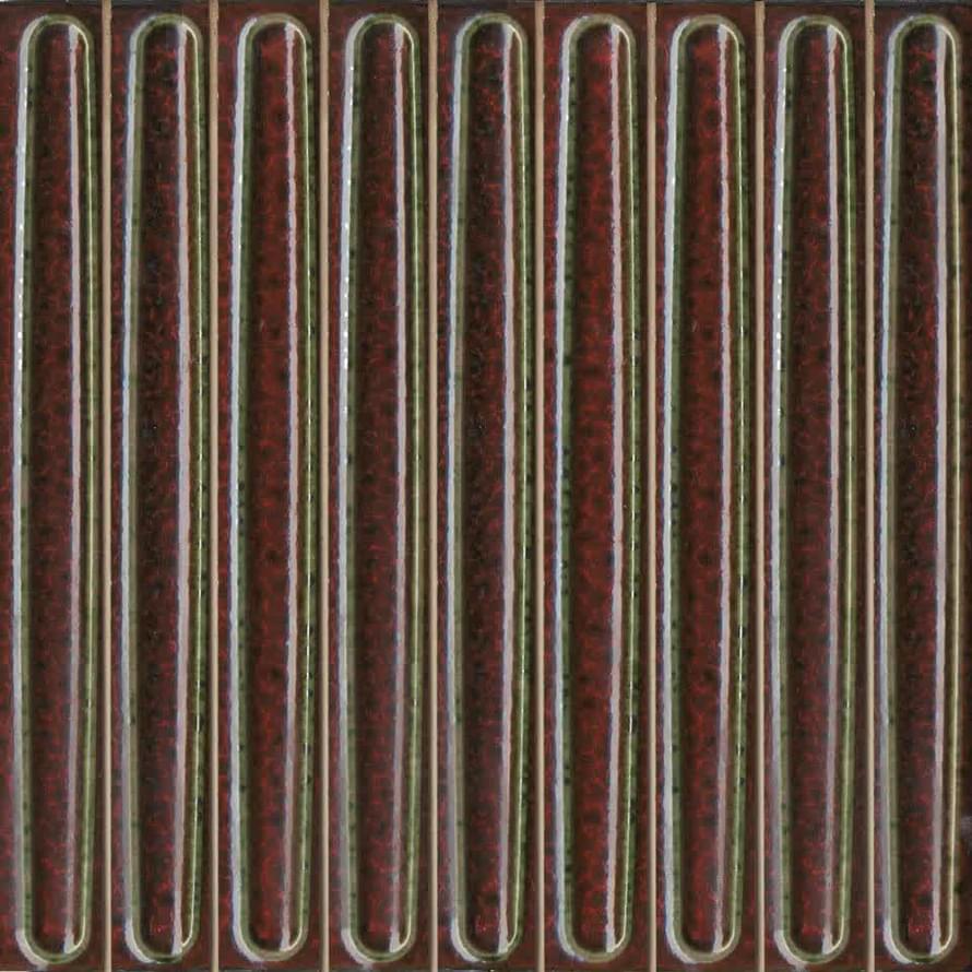 Плитка Керама Марацци Далия Декор Чипсет Красный Тёмный Глянцевый 20x20 см, поверхность глянец, рельефная