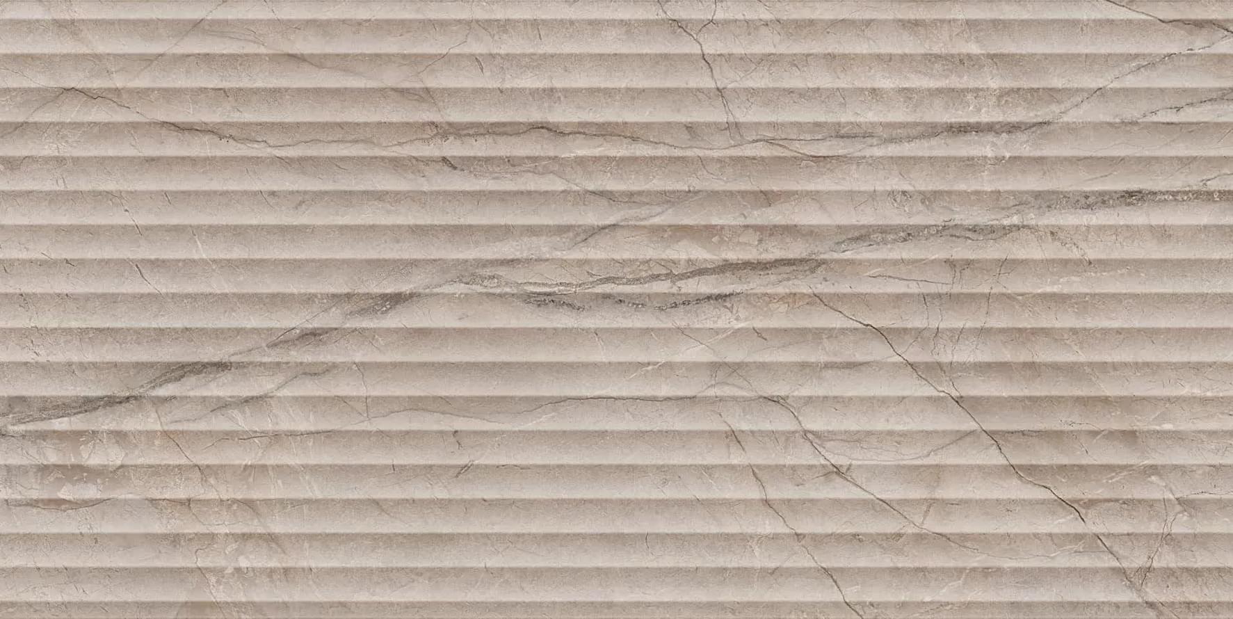 Плитка Керама Марацци Ифран Бежевый Светлый Глянцевый Структура Обрезной 119.5x60 см, поверхность глянец, рельефная