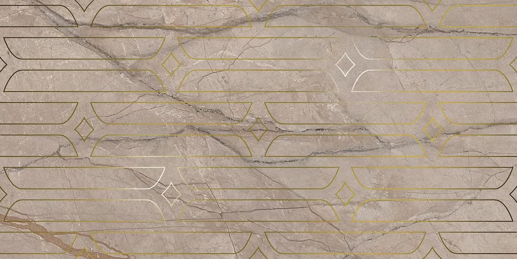 Плитка Керама Марацци Ифран Декор Бежевый Светлый Глянцевый Обрезной 60x119.5 см, поверхность глянец