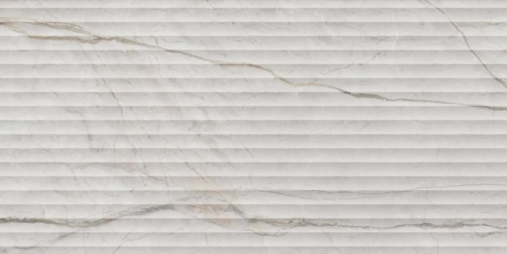 Плитка Керама Марацци Ифран Серый Светлый Глянцевый Структура Обрезной 60x119.5 см, поверхность глянец, рельефная