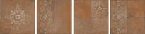 Плитка Керама Марацци Каменный Остров Коричневый Декорированный 30x30 см, поверхность матовая