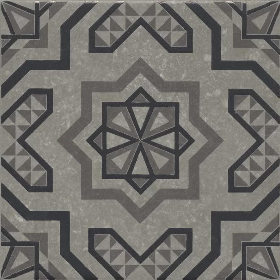 Плитка Керама Марацци Касабланка Декор Серый Матовый 20x20 см, поверхность матовая
