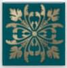 Плитка Керама Марацци Клемансо Вставка Зелёный Темный 4.9x4.9 см, поверхность глянец