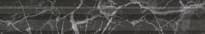 Плитка Керама Марацци Коррер Бордюр Багет Чёрный Глянцевый Обрезной 5x30 см, поверхность глянец