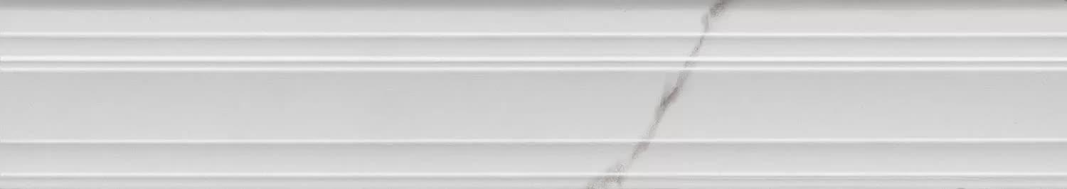 Керама Марацци Монте Тиберио Бордюр Багет Белый Глянцевый Обрезной 7.3x40