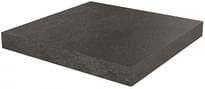 Плитка Керама Марацци Про Стоун Ступень Угловая Клееная Черный 33x33 см, поверхность матовая