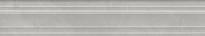 Плитка Керама Марацци Риальто Бордюр Багет Серый Светлый Глянцевый Обрезной 7.3x40 см, поверхность глянец