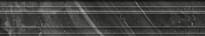 Плитка Керама Марацци Риальто Бордюр Багет Чёрный Глянцевый Обрезной 7.3x40 см, поверхность глянец