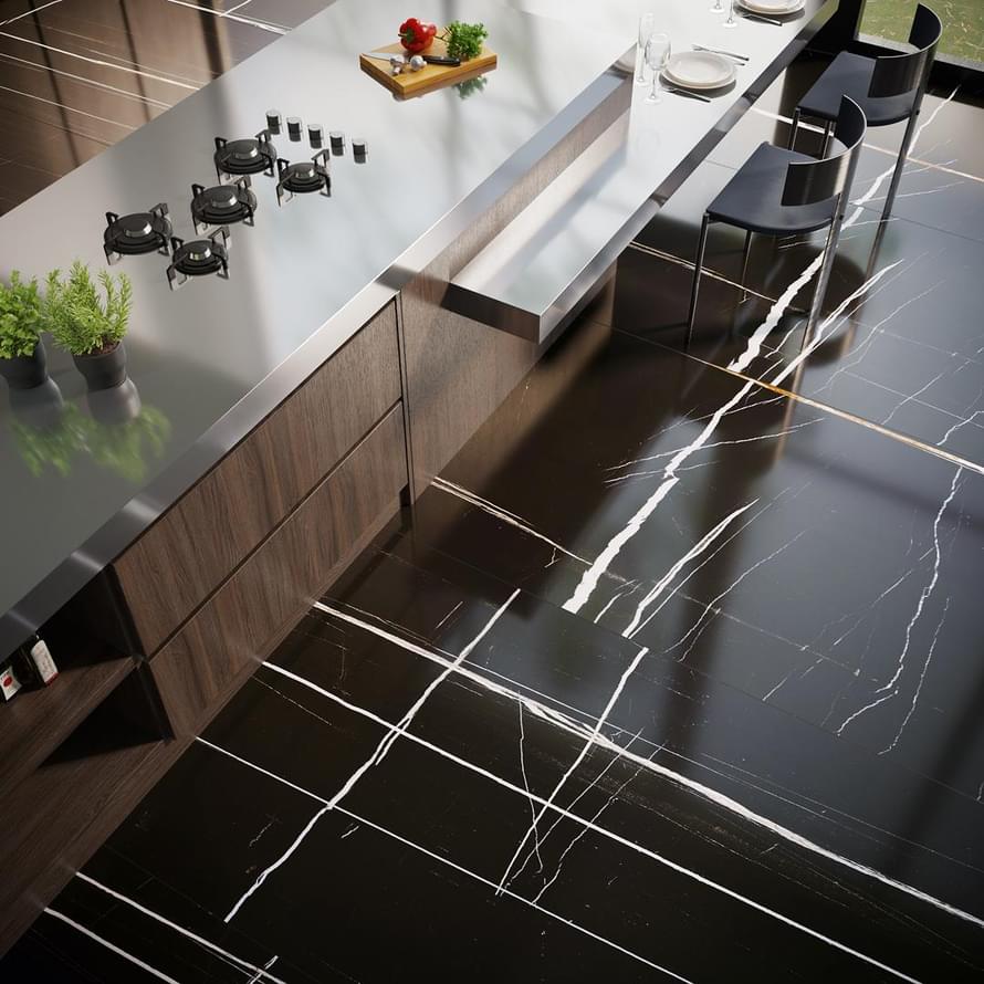 керамогранит фабрики Керама Марацци коллекция Сахара Блэк
