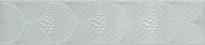 Плитка Керама Марацци Сияние Бордюр Голубой 5.4x25 см, поверхность глянец
