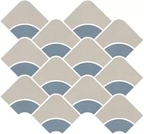 Плитка Керама Марацци Таделакт Декор Наборный Бежевый Светлый Синий Светлый Матовый Обрезной 30x28 см, поверхность матовая