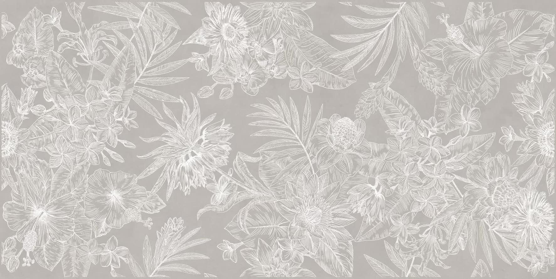 Плитка Керама Марацци Таделакт Декор Серый Матовый Обрезной 60x119.5 см, поверхность матовая