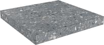 Плитка Керама Марацци Терраццо Ступень Угловая Клееная Серый Темный 33x33 см, поверхность матовая