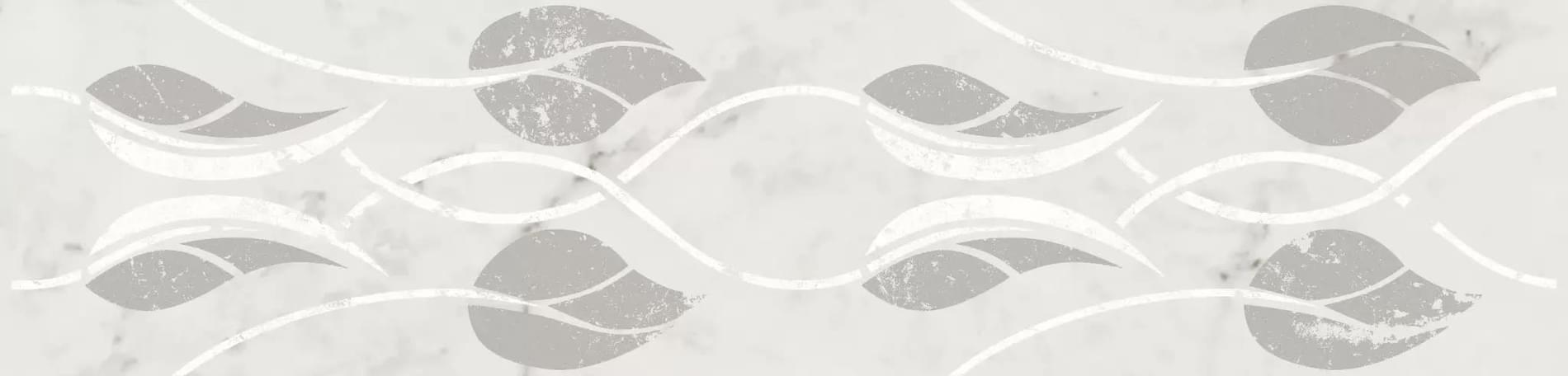 Плитка Керама Марацци Тубкаль Бордюр Белый Глянцевый Обрезной 30x89.5 см, поверхность глянец