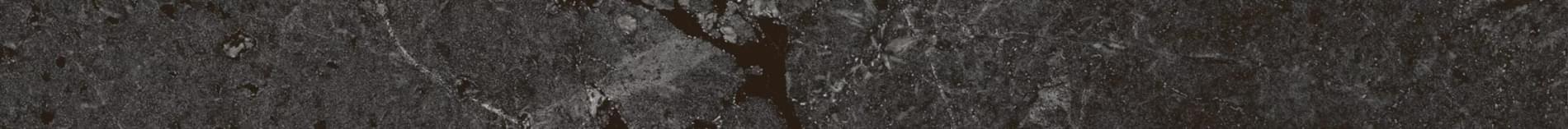 Плитка Керама Марацци Тубкаль Бордюр Чёрный Глянцевый Обрезной 30x2.5 см, поверхность глянец