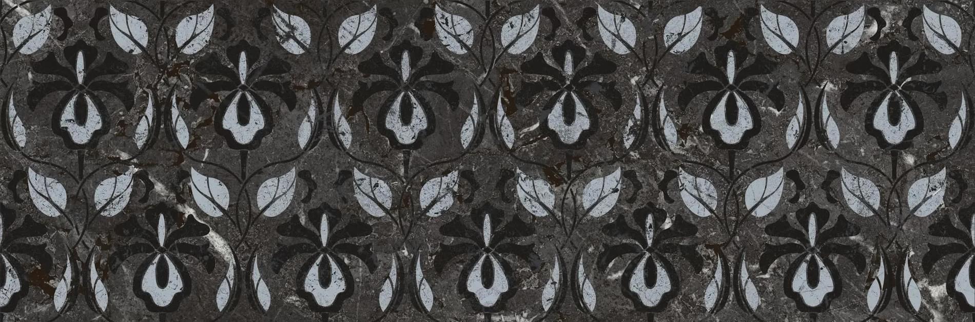 Плитка Керама Марацци Тубкаль Чёрный Глянцевый Обрезной 30x89.5 см, поверхность глянец