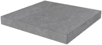 Плитка Керама Марацци Фондамента Ступень Угловая Клееная Серый 33x33 см, поверхность матовая