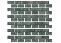 Плитка Керама Марацци Эвора Декор Зеленый Мозаичный Глянцевый 30x32 см, поверхность глянец