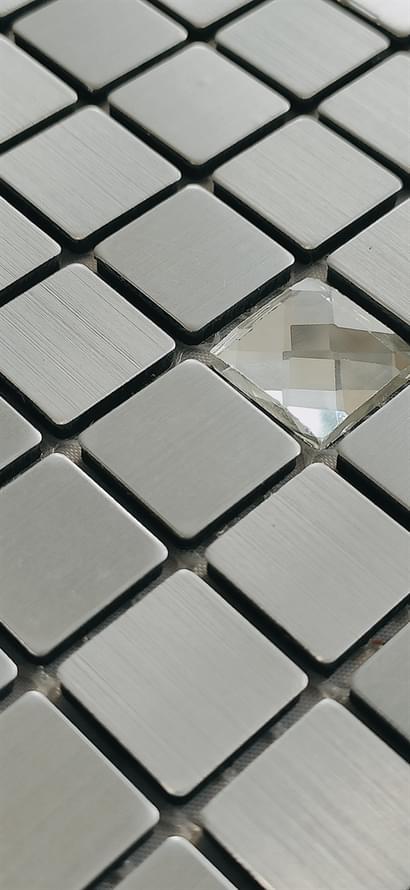 микс фабрики Керамоград коллекция Мозаика Алюминиевая