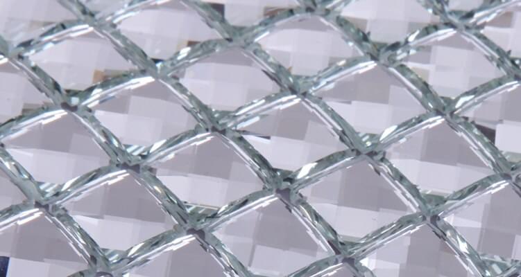 стекло фабрики Керамоград коллекция Мозаика Зеркальная Из Страз