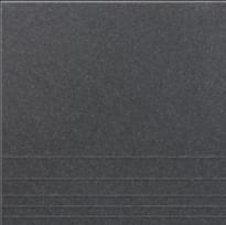 Плитка Уральский Гранит Ступени Асфальт Моноколор 30x30 см, поверхность матовая, рельефная