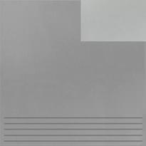 Плитка Уральский Гранит Ступени Светло-Серый Моноколор 30x30 см, поверхность матовая, рельефная